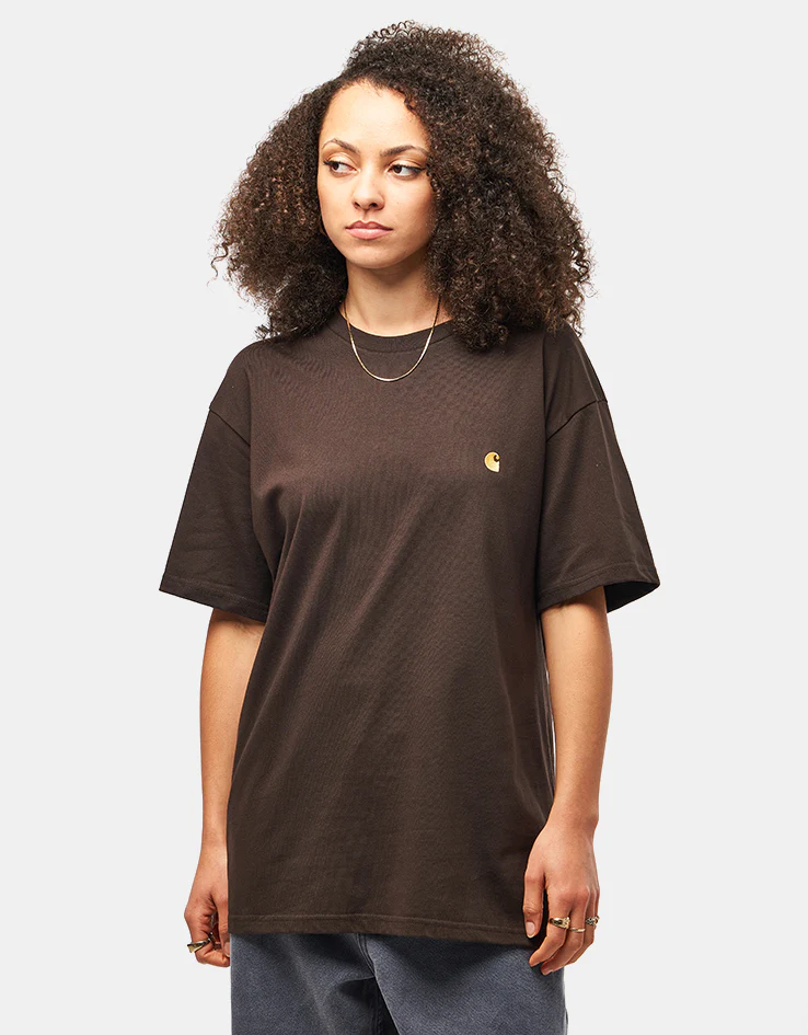 Carhartt WIP S/S Chase T-Shirt - Tobacco/Gold - Image 4