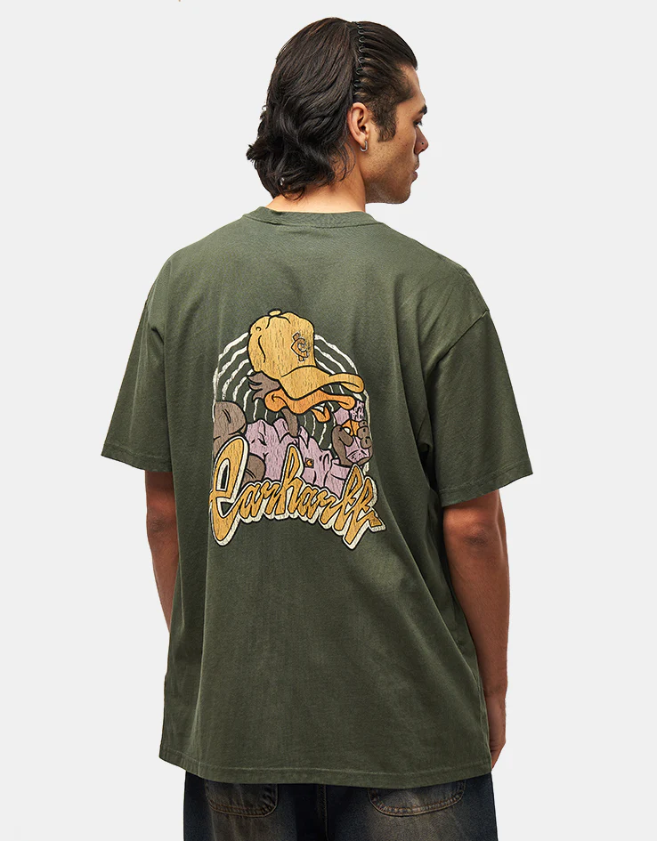 Carhartt WIP S/S Chedda T-Shirt - Opuntia (Heavy Stone Wash) - Image 2