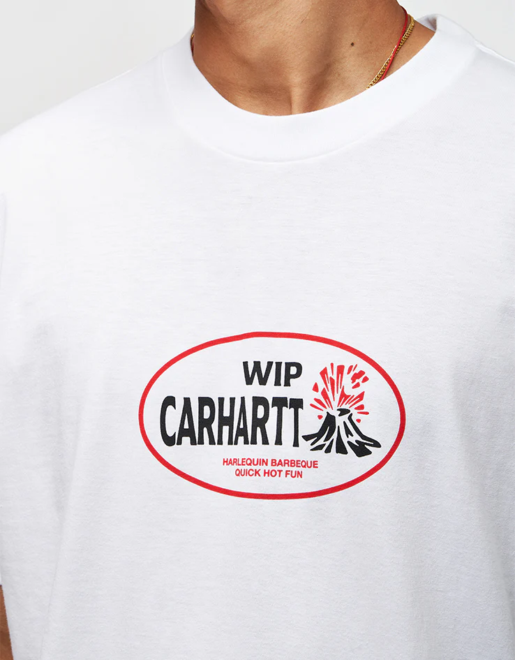 Carhartt WIP S/S Harlekin BBQ T-Shirt - White - Image 4