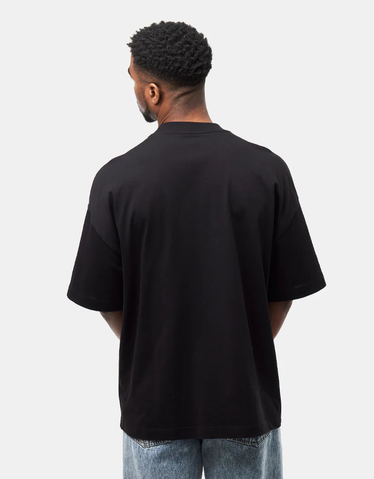 Carhartt WIP S/S Link Script T-Shirt - Black/White - Image 2