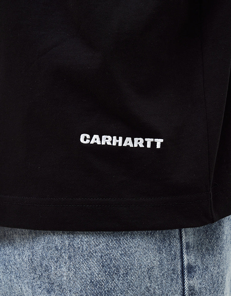 Carhartt WIP S/S Link Script T-Shirt - Black/White - Image 3