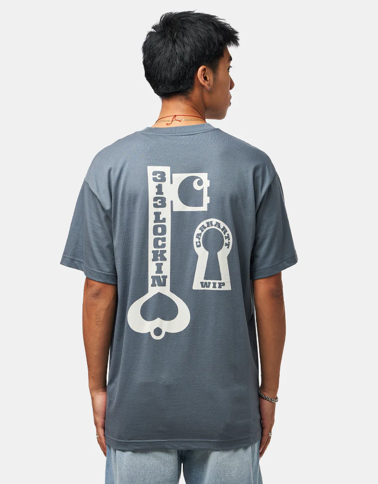 Carhartt WIP S/S Locked T-Shirt - Cozy Blue