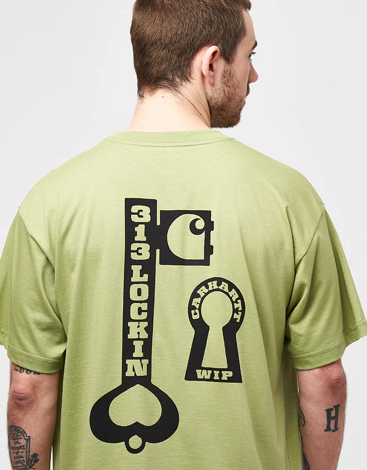 Carhartt WIP S/S Locked T-Shirt - Gentle Green - Image 3