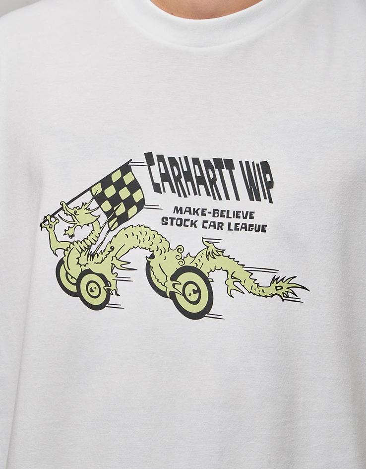 Carhartt WIP S/S Make Believe League T-Shirt - White - Image 3