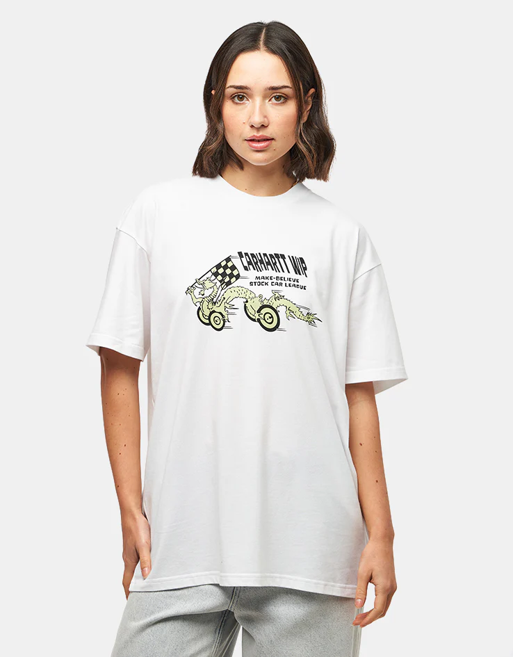 Carhartt WIP S/S Make Believe League T-Shirt - White - Image 4