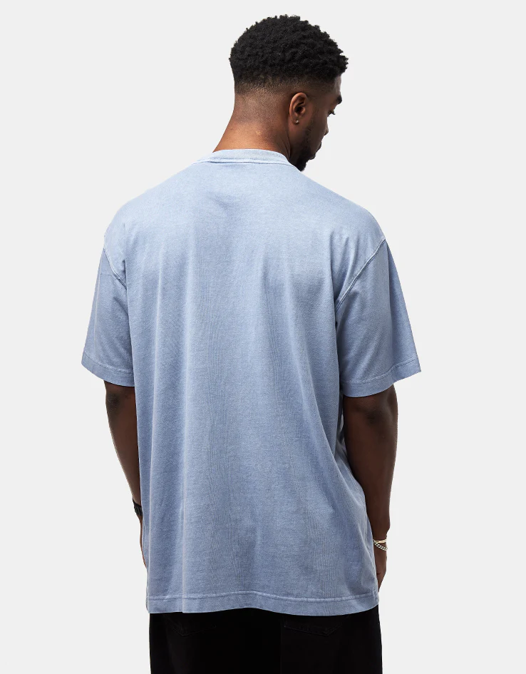 Carhartt WIP S/S Nelson T-Shirt - Gentle Blue (Garment Dyed) - Image 2