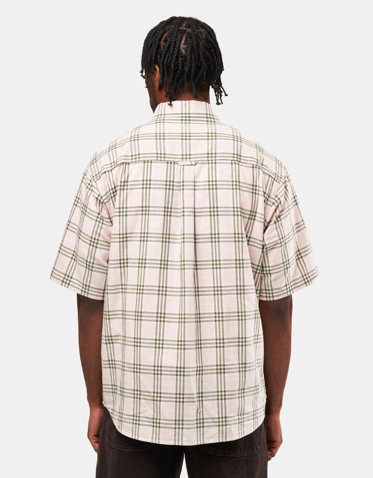 Carhartt WIP S/S Niven Shirt - Niven Check/Air Pink/Wax - Image 3