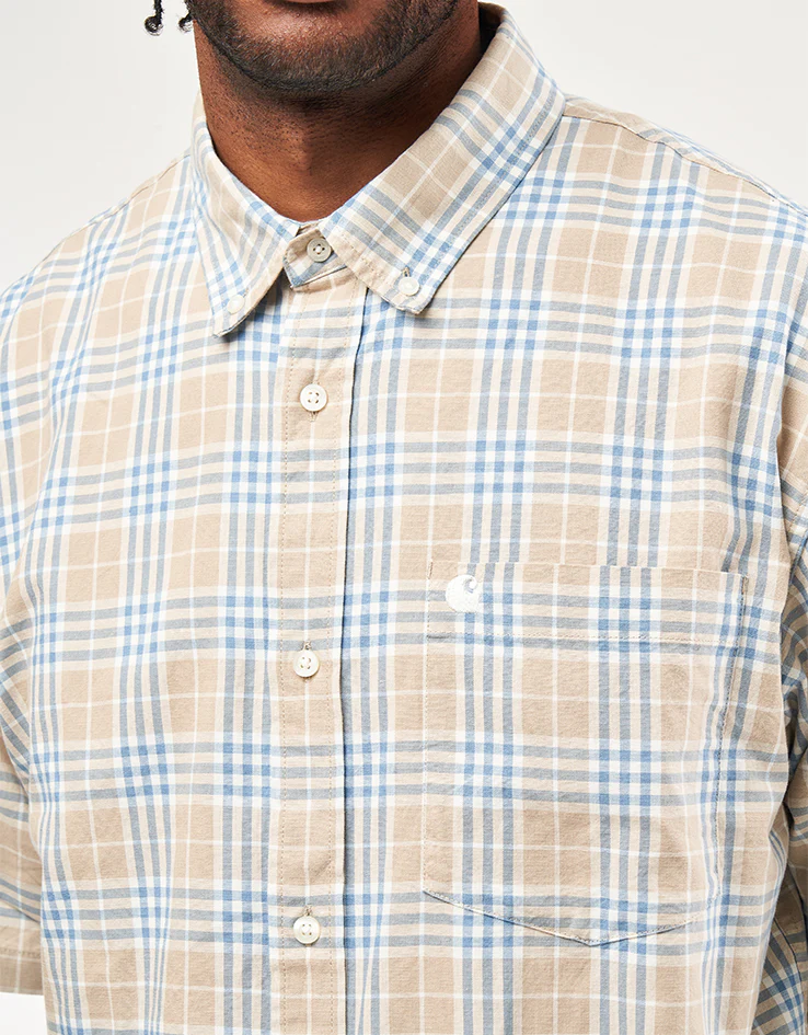 Carhartt WIP S/S Niven Shirt - Niven Check/Wall/Wax - Image 5