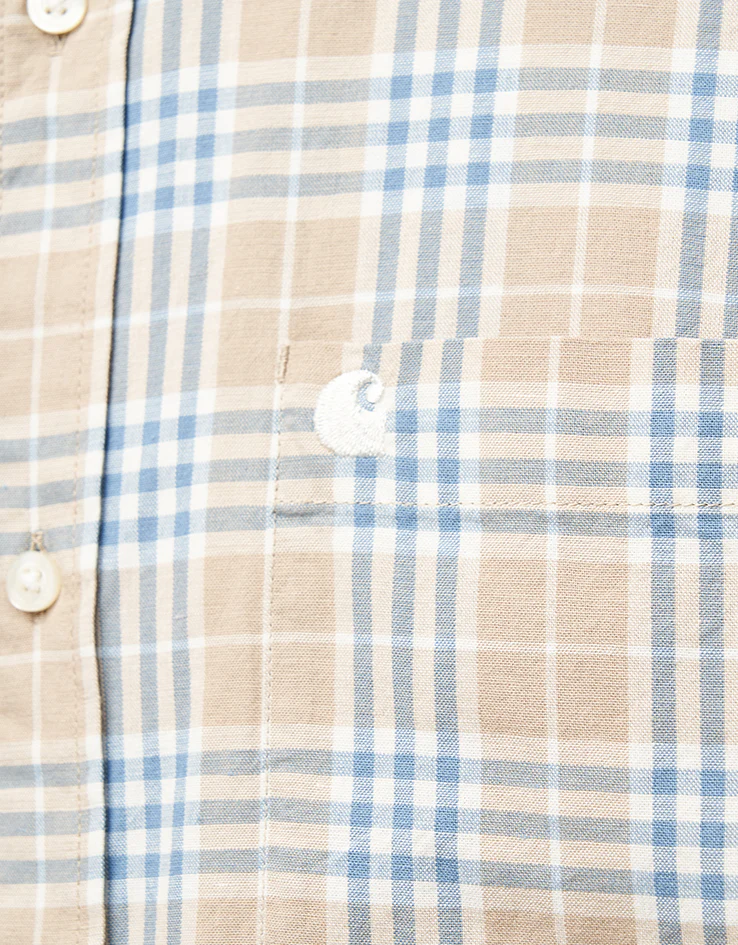 Carhartt WIP S/S Niven Shirt - Niven Check/Wall/Wax - Image 6