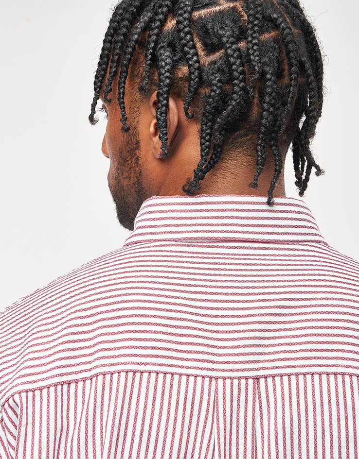 Carhartt WIP S/S Phelps Shirt - Phelps Stripe/Mulberry - Image 6