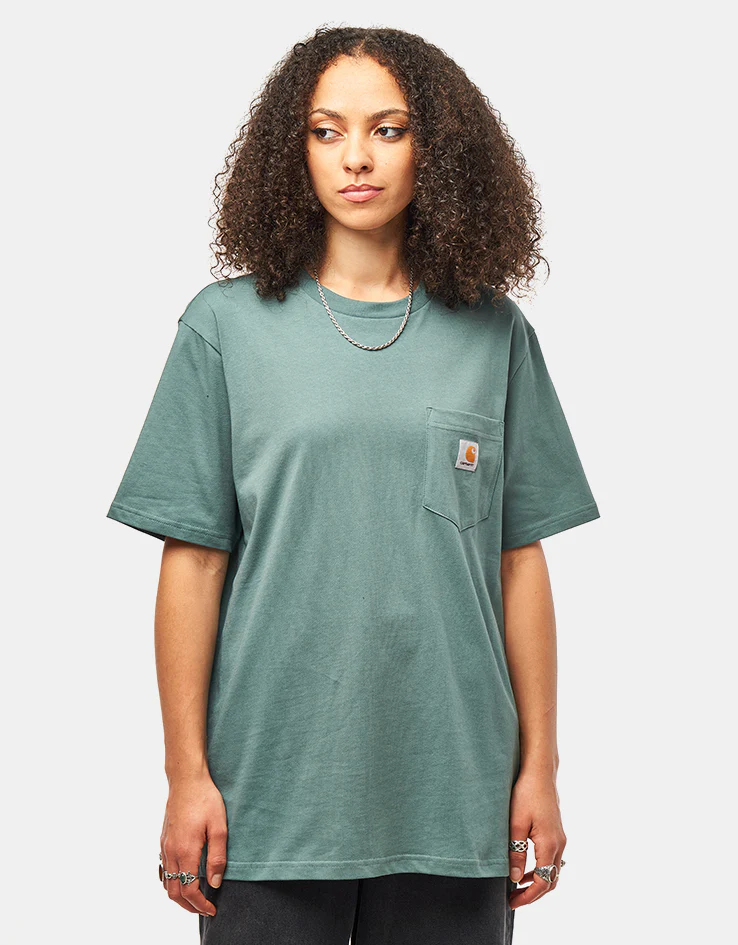 Carhartt WIP S/S Pocket T-Shirt - Silver Pine - Image 4