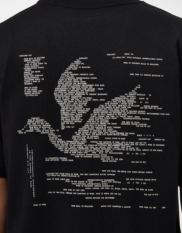 Carhartt WIP S/S Punched T-Shirt - Black - Image 4