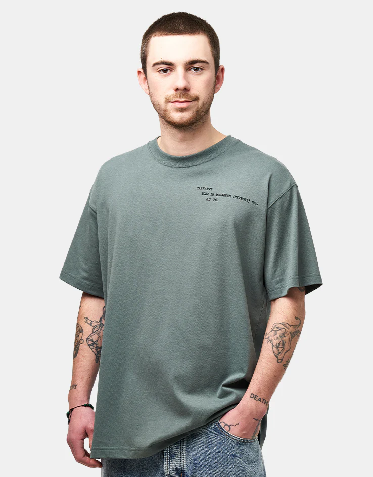 Carhartt WIP S/S Punched T-Shirt - Velvet Green - Image 2