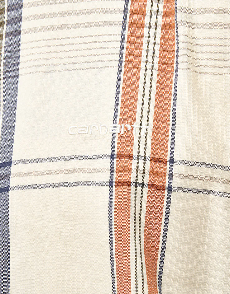 Carhartt WIP S/S Roslin Shirt - Roslin Check/Natural/Wax - Image 5