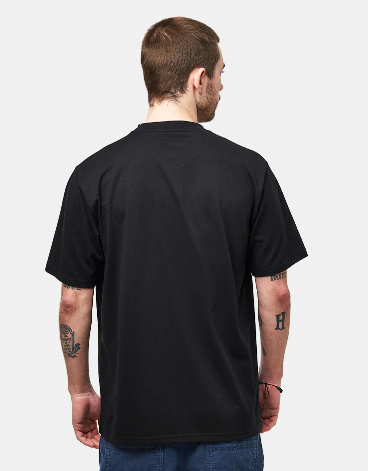 Carhartt WIP S/S University Script T-Shirt - Black/White - Image 2