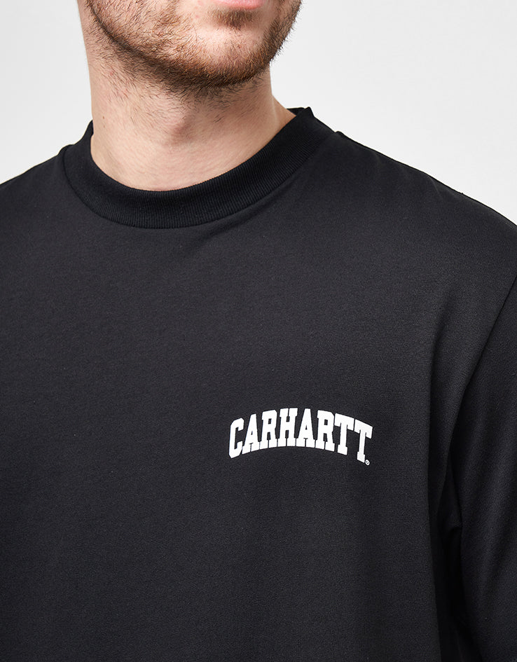 Carhartt WIP S/S University Script T-Shirt - Black/White - Image 3