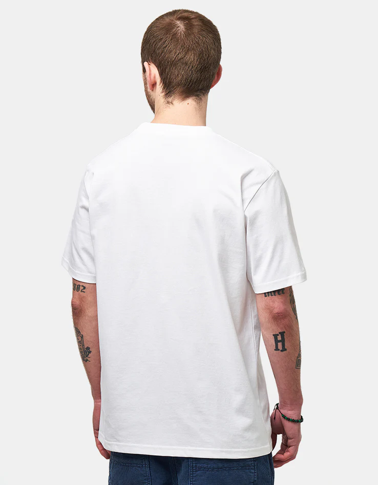 Carhartt WIP S/S University Script T-Shirt - White/Black - Image 2