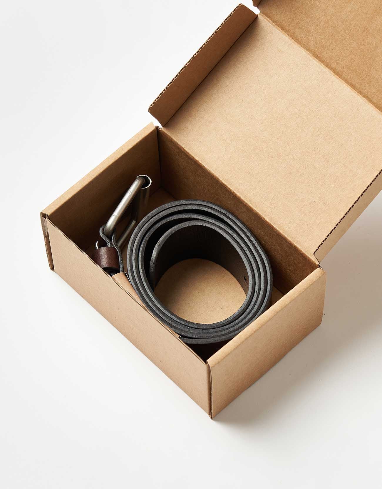 Carhartt WIP Script Leather Belt - Liberica/Gun Metal - Image 6