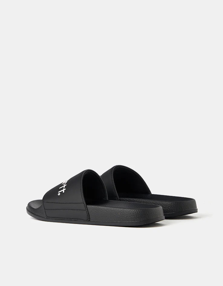 Carhartt WIP Script Slides - Black/White - Image 5