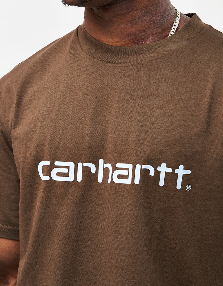 Carhartt WIP Script T-Shirt - Liberica/Air Sky - Image 3