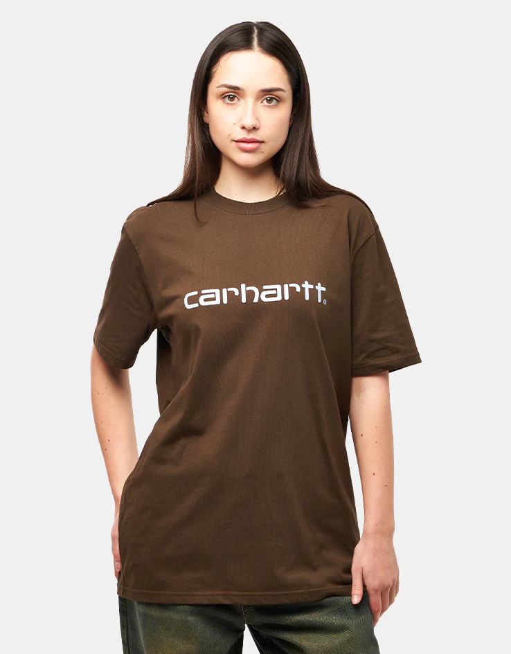 Carhartt WIP Script T-Shirt - Liberica/Air Sky - Image 4