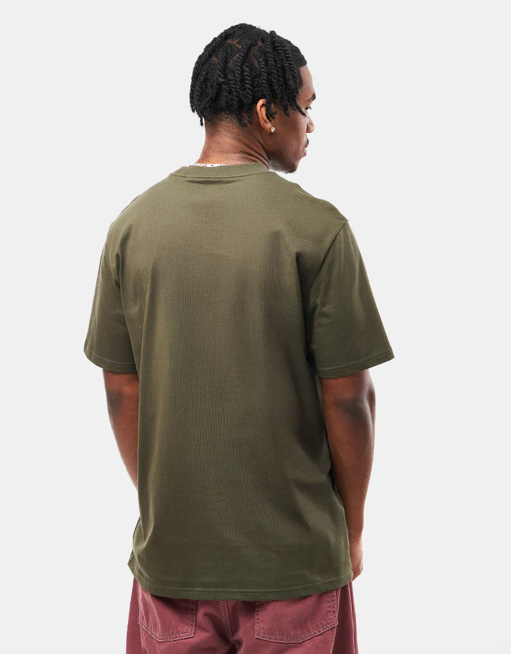Carhartt WIP Script T-Shirt - Turtle/Air Pink - Image 2