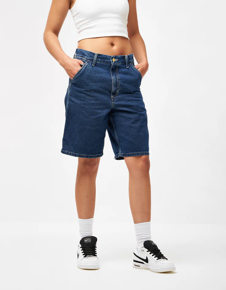 Carhartt WIP Simple Shorts - Blue (Stone Washed) - Image 6