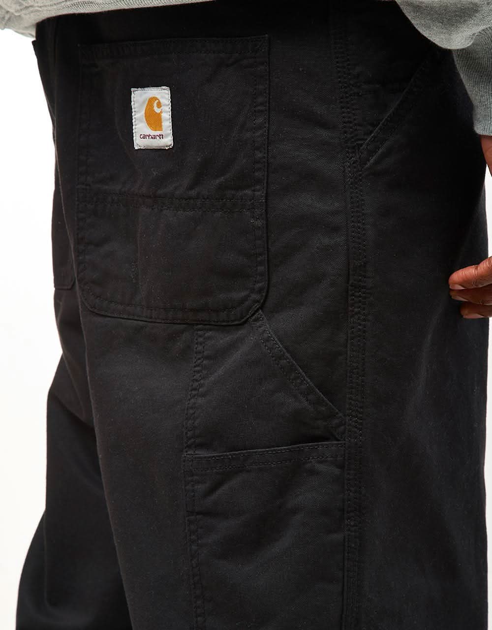 Carhartt WIP Single Knee Pant - Black (Garment Dyed) - Image 4
