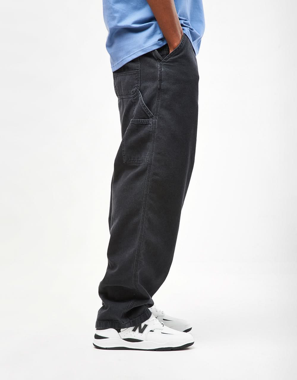 Carhartt WIP Single Knee Pant - Black (Stone Washed) - Image 5