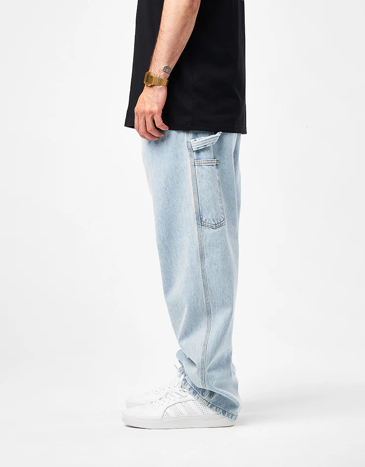 Carhartt WIP Single Knee Pant - Blue Heavy Stone Bleached - Image 5