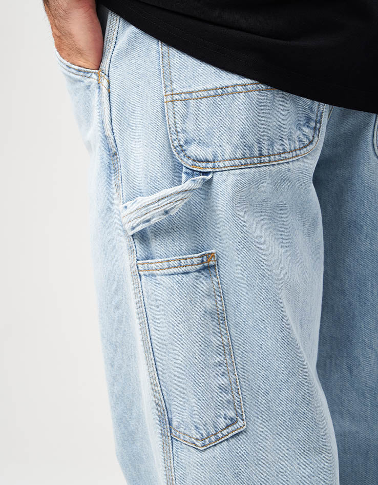Carhartt WIP Single Knee Pant - Blue Heavy Stone Bleached - Image 8