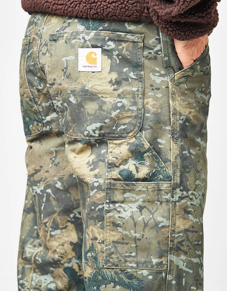 Carhartt WIP Single Knee Pant - Camo Combi/Green (Stone Washed) - Image 4