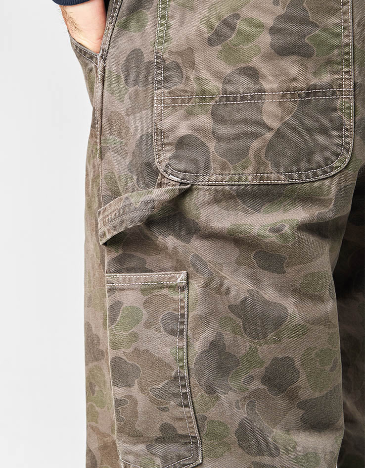 Carhartt WIP Single Knee Pant - Camo Duck/Green/Porphyry (Garment Dyed) - Image 6