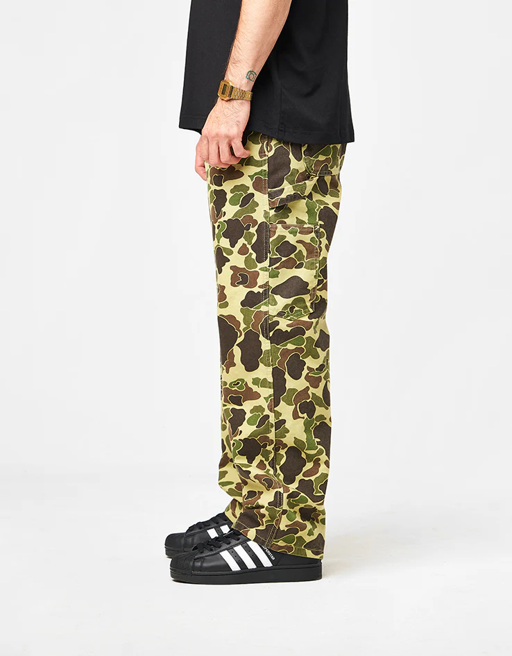 Carhartt WIP Single Knee Pant - Camo Duck/Green (Stone Washed) - Image 3