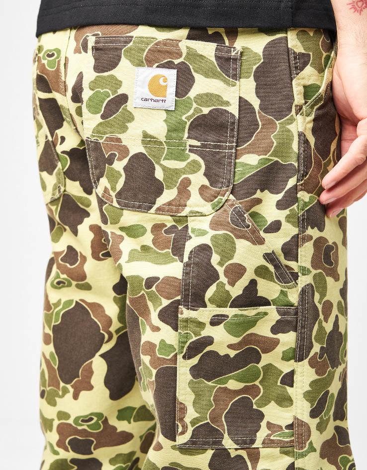 Carhartt WIP Single Knee Pant - Camo Duck/Green (Stone Washed) - Image 4