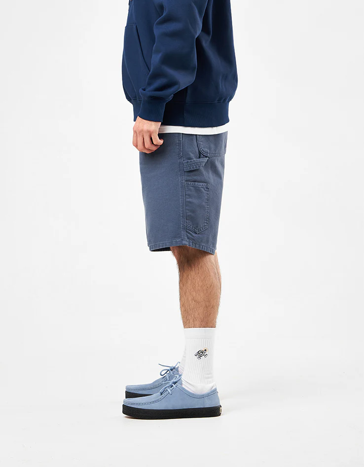 Carhartt WIP Single Knee Shorts - Dusky Blue (Stone Canvas) - Image 3