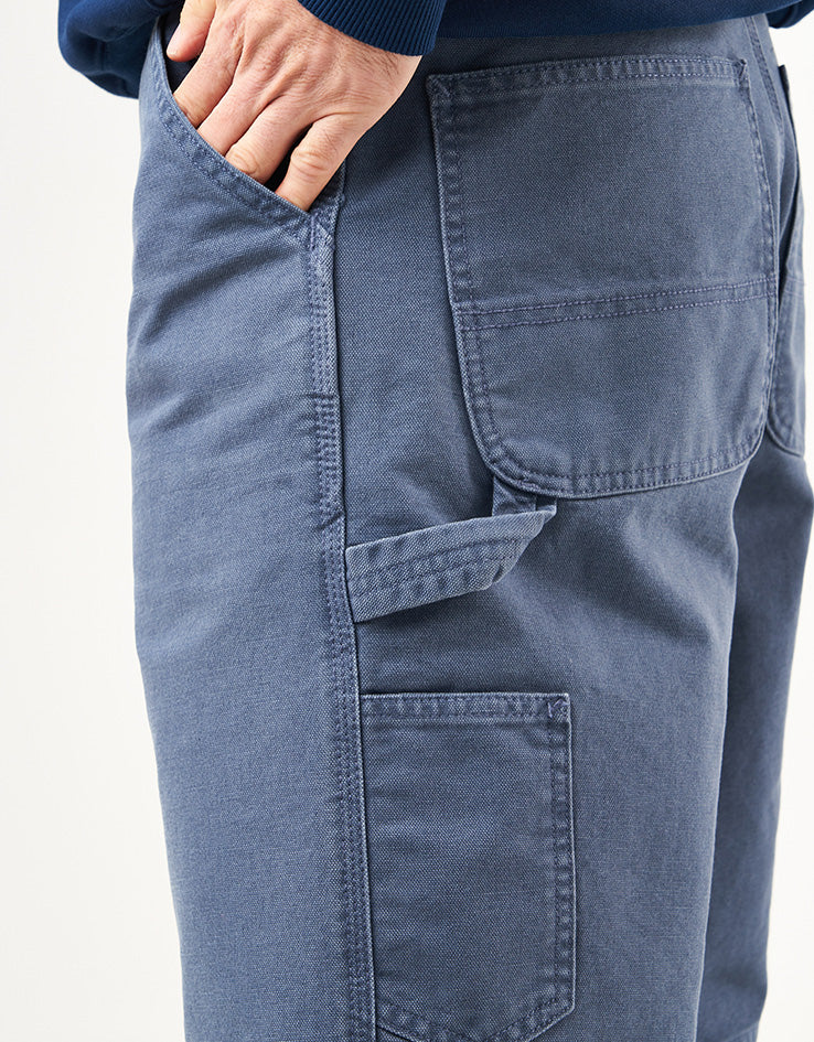 Carhartt WIP Single Knee Shorts - Dusky Blue (Stone Canvas) - Image 5