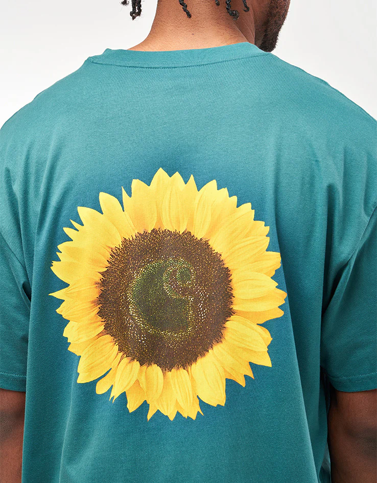 Carhartt WIP Sunflower T-Shirt - Rainforest - Image 3