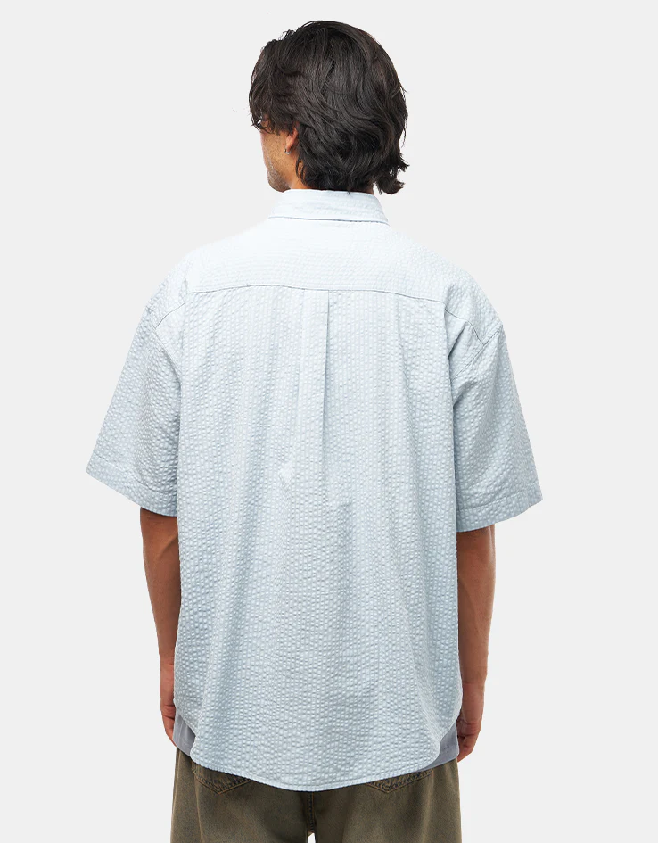 Carhartt WIP Toland S/S Shirt - Toland Stripe/Blue Fog - Image 4