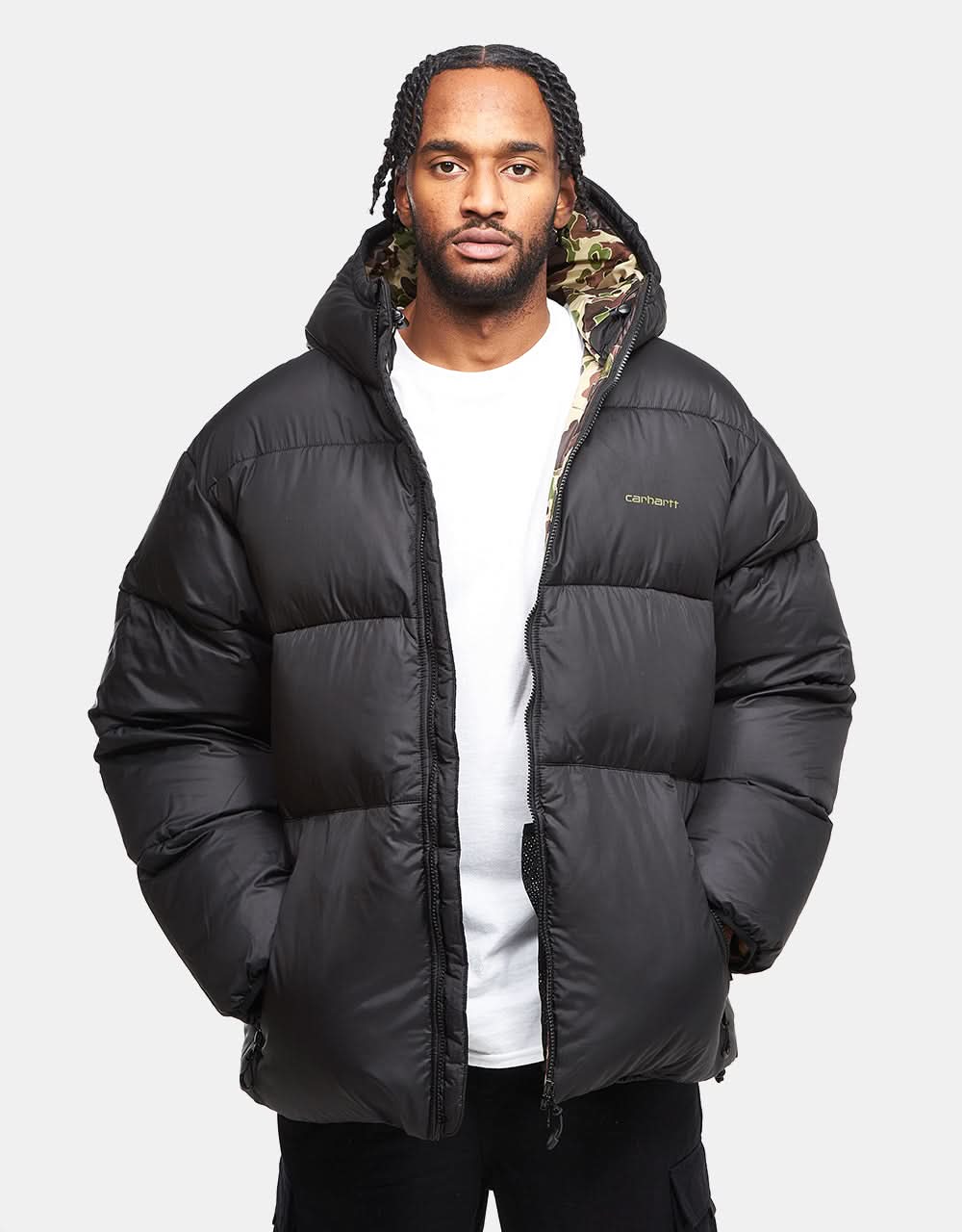 Carhartt WIP Toronto Jacket - Black/Camo Duck/Green - Image 4