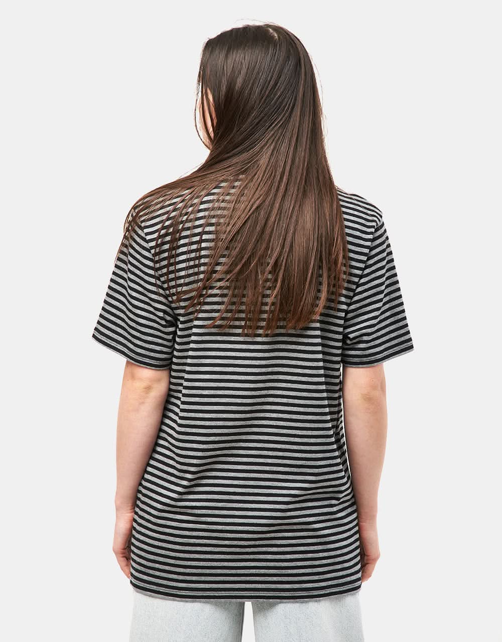 Carhartt WIP Verner Pocket T-Shirt - Verner Stripe/Black/Dark Grey Heather - Image 5