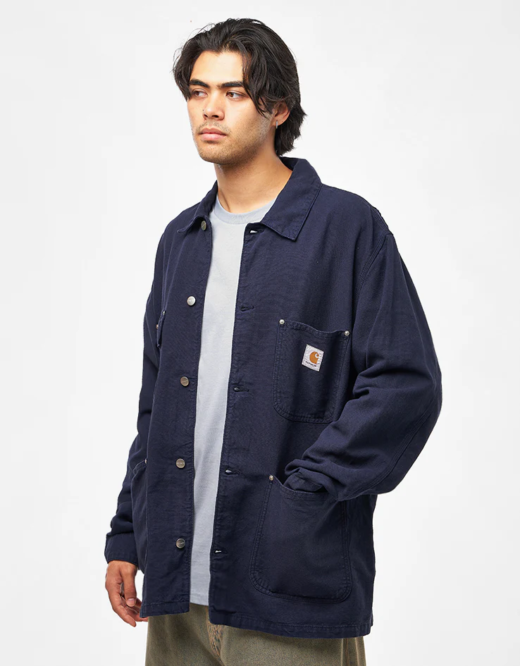 Carhartt WIP Walter Chore Coat - Dark Navy (Garment Dyed) - Image 2