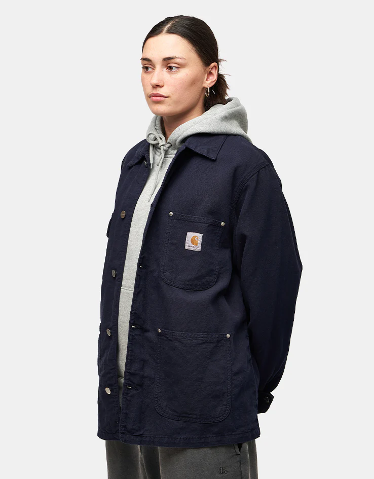 Carhartt WIP Walter Chore Coat - Dark Navy (Garment Dyed) - Image 7