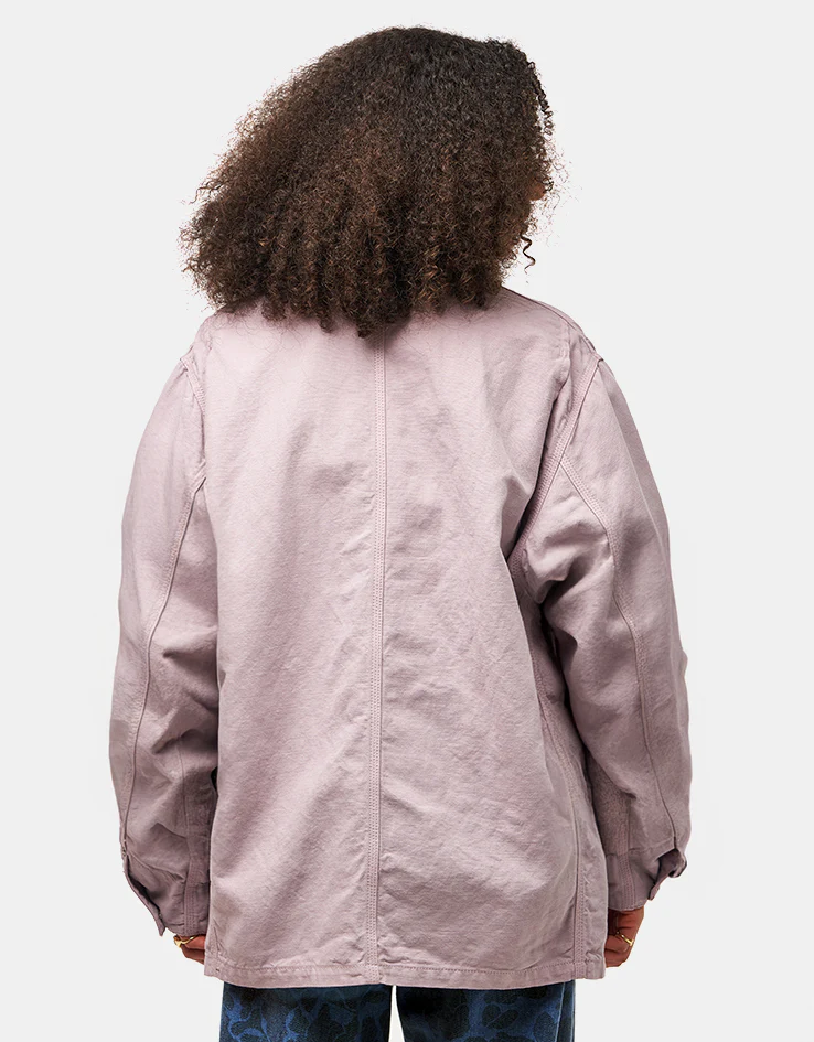 Carhartt WIP Walter Chore Coat - Pink Fog (Garment Dyed) - Image 9