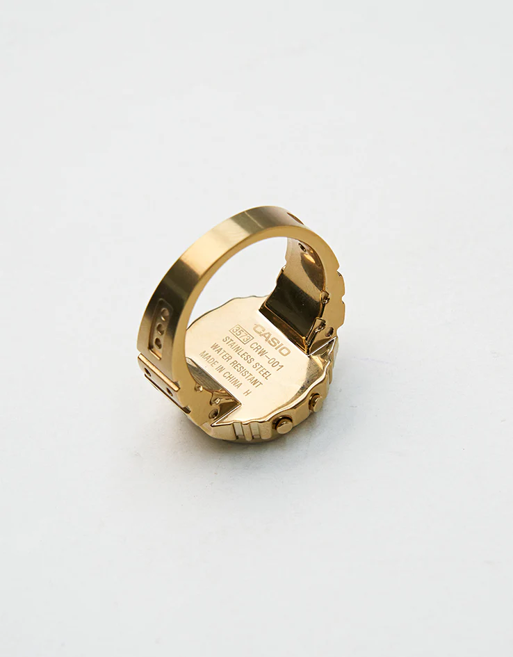 Casio 50th Anniversary CRW-001G-9ER Digital Ring Watch - Gold - Image 4