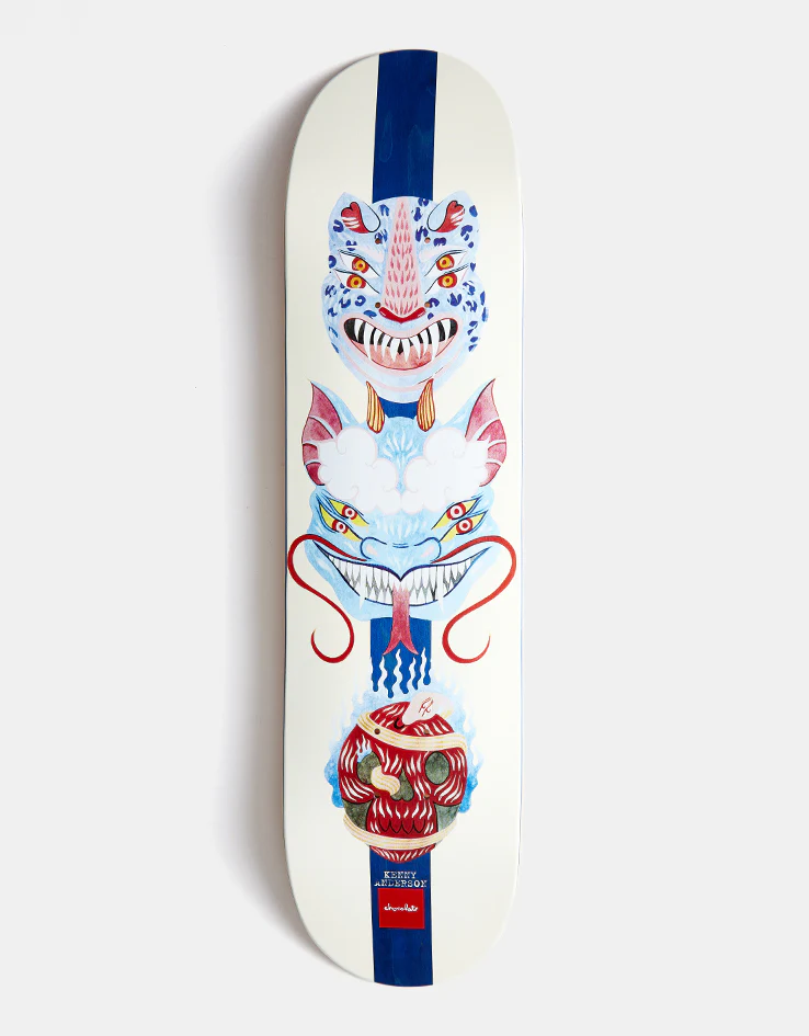 Chocolate Anderson Dog Perfume Mask 'TWIN TIP' G080 Skateboard Deck - 8"