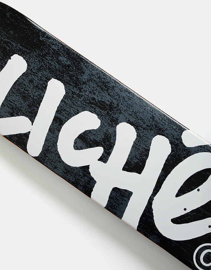 Cliché Handwritten Black RHM Skateboard Deck - 8" - Image 3