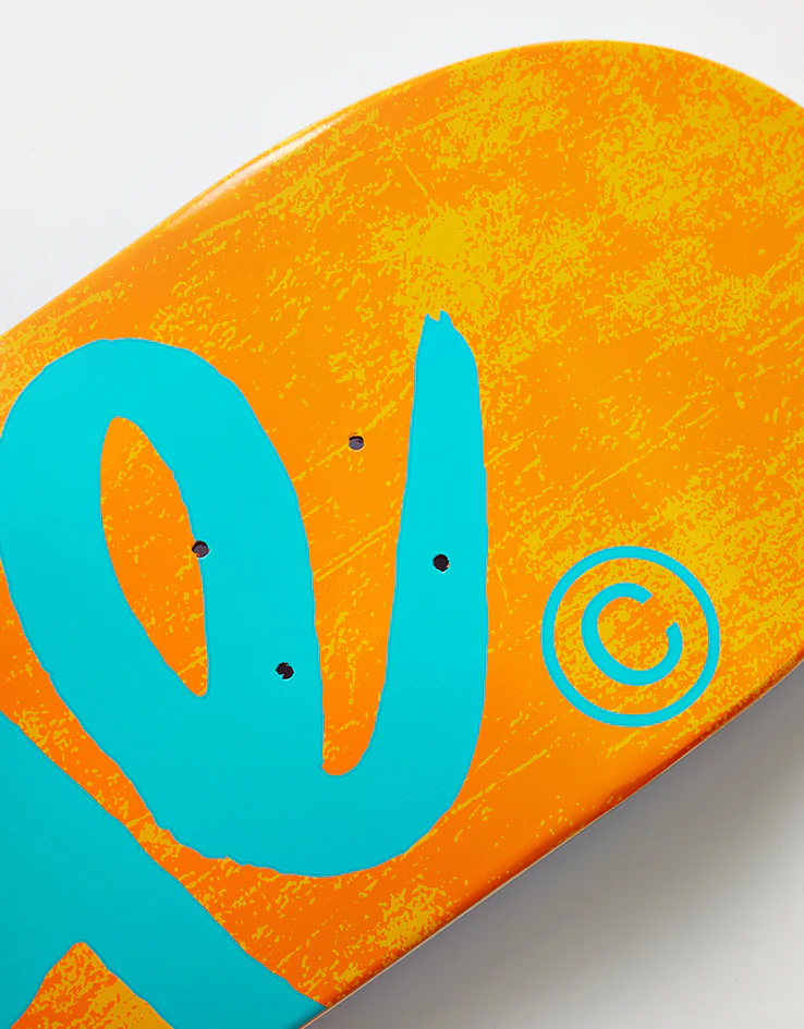Cliché Handwritten Orange/Teal RHM Skateboard Deck - Image 3