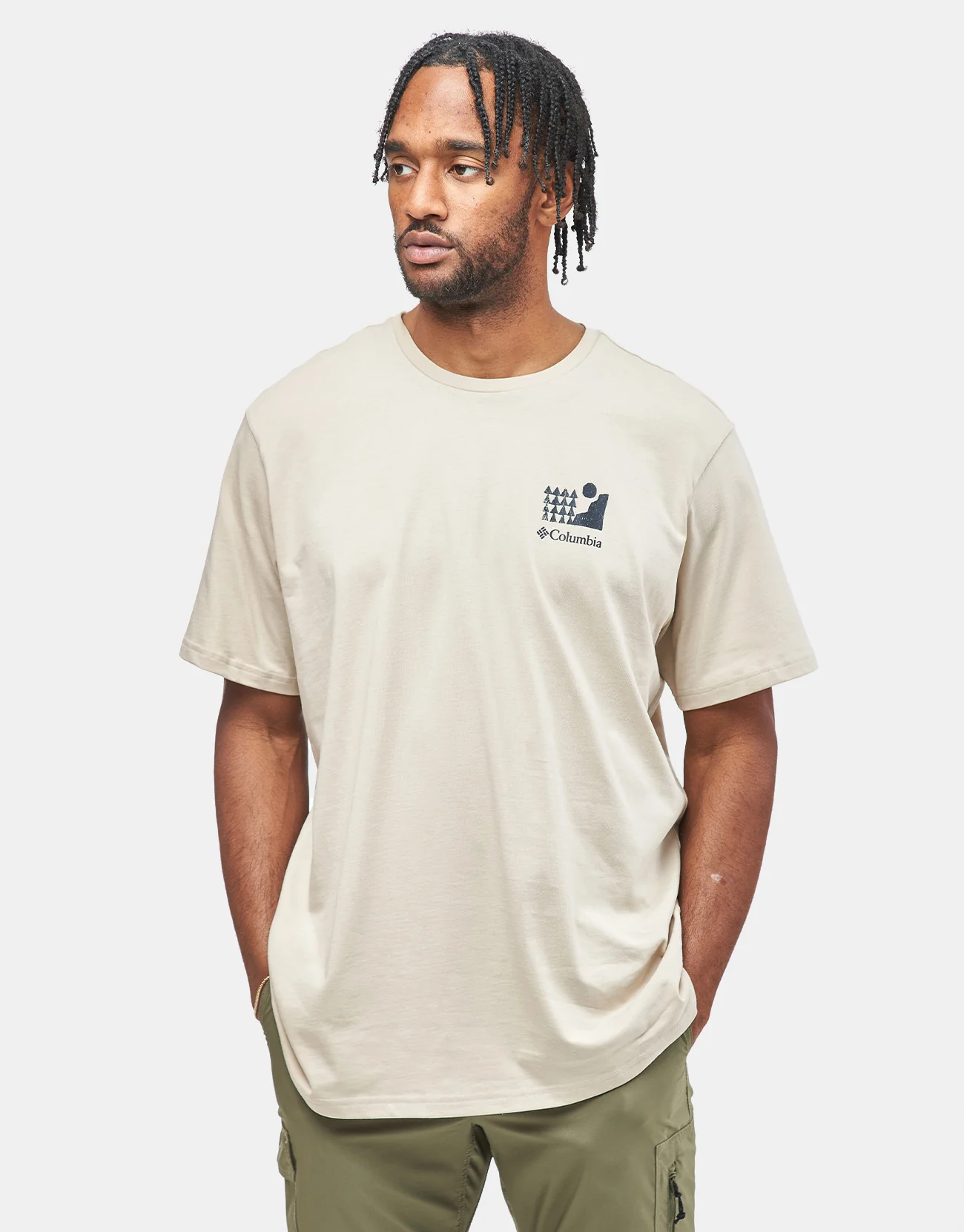Columbia Explorers Canyon™ Back T-Shirt - Dark Stone/Explore Outdoors - Image 2