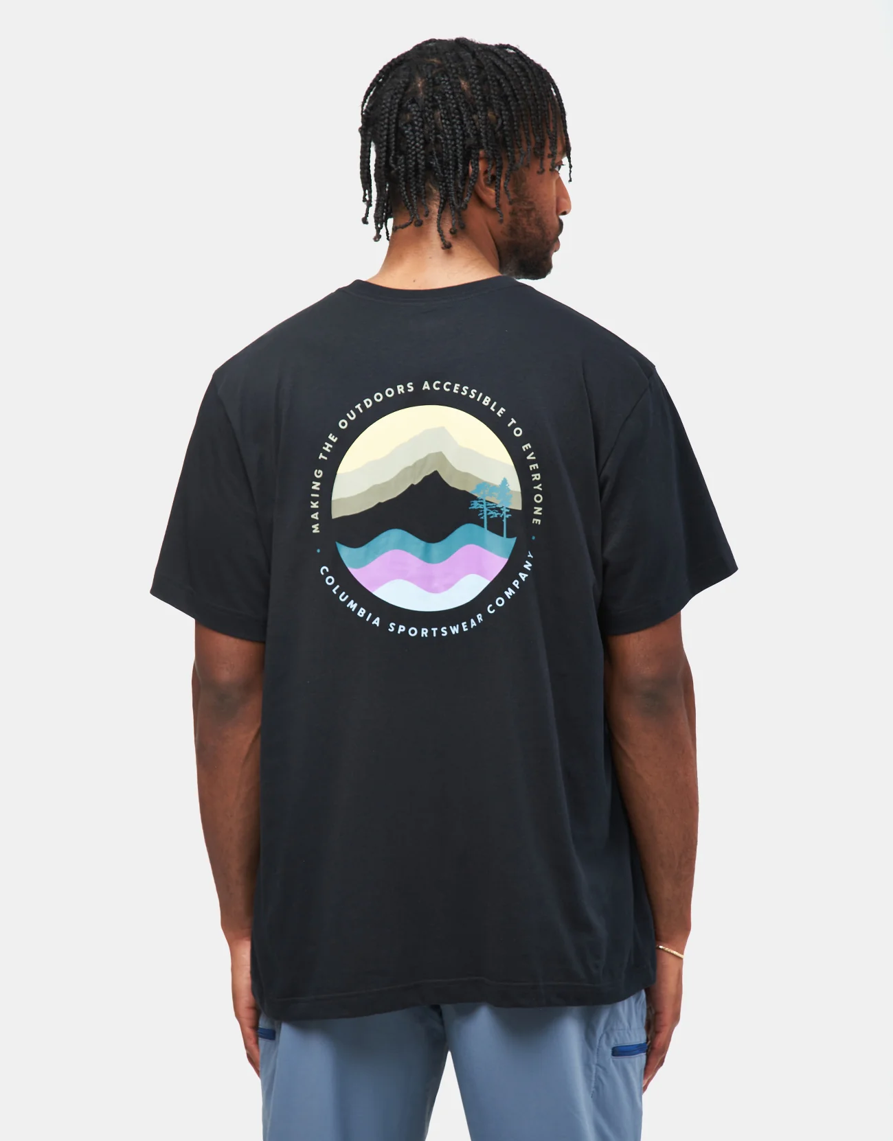 Columbia Kettle River™ Outdoor T-Shirt - Black/Circular Linescape